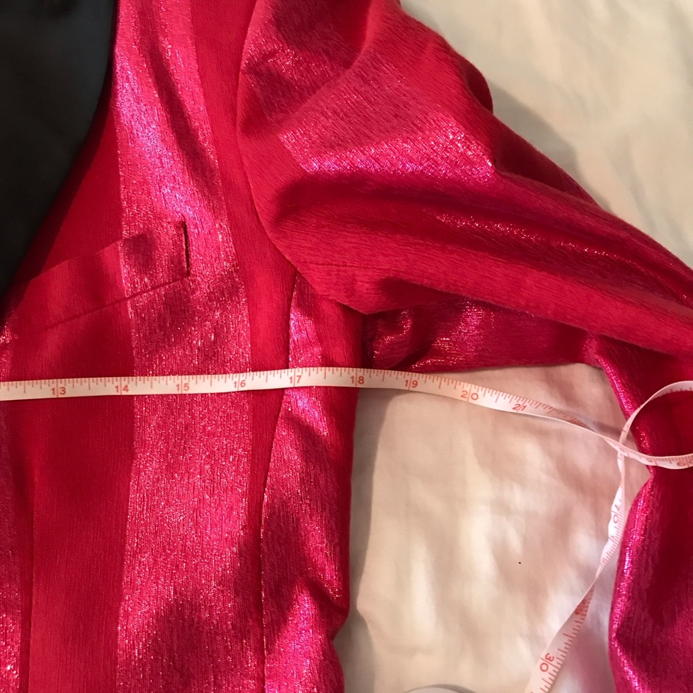 Men’s Mr. Turk pink red stripe festive blazer - Picture 10 of 11